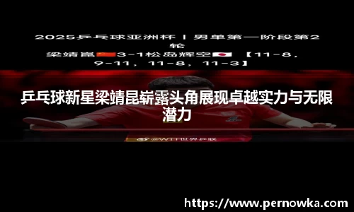 乒乓球新星梁靖昆崭露头角展现卓越实力与无限潜力